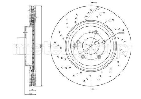 DB диск гальмівний передн.W203 02- CIFAM 8001460FC (фото 1)