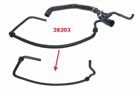 Шланг радіатора VW LT 28-35 II 2.5 TDI KAUTEK VWRH073