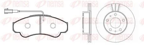 FIAT К-кт гальмівні колодки + диски передн. Ducato 02-, CITROEN REMSA 8959.00