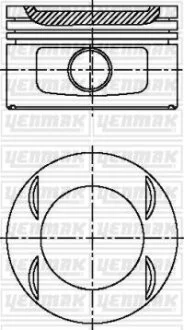 Поршень с кольцами і пальцем (размер отв. 86.00/STD) CITROEN Xsara/Xantia 2,0i FIAT Ulysse 2.0i 16V PEUGEOT 306/406/605 2.0i (XU 10 J 4 RZ) YENMAK 3104499000