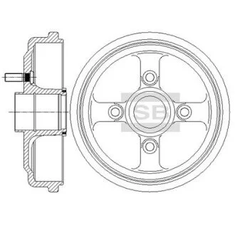 Барабан гальмівний Chevrolet Aveo 1.5 (вир-во SANGSIN) Hi-Q (SANGSIN) SD3046