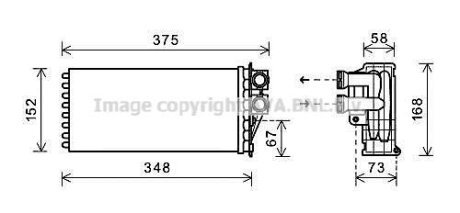 AVA Радіатор пічки PEUGEOT 3008 (2009) 1.6 THP AVA COOLING PEA6359 (фото 1)