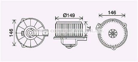 AVA TOYOTA Вентилятор салону AVENSIS 97-, CARINA 92- AVA COOLING TO8735