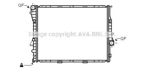 AVA BMW Радіатор охолодження двиг. X5 E53 3.0d/3.0i AVA COOLING BW2274