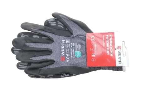 Рукавиці захисні TIGERFLEX PLUS, нейлон, покриття нітрил, пара, р.9 {арт. } WURTH 0899411019