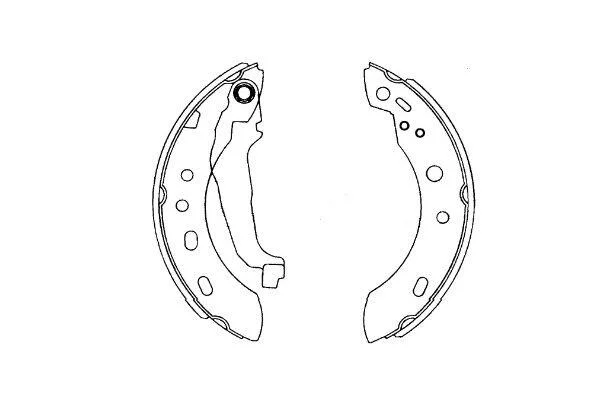 PARTS NISSAN Щеки тормозные MICRA 1.0-1.3 16V 92- KAVO KBS7427 (фото 1)