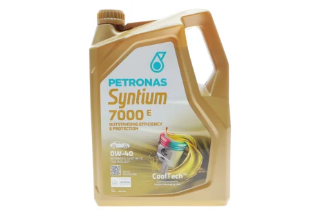Олива моторна SYNTIUM 7000 E 0W-40 SP (5L) Petronas 70722M12EU