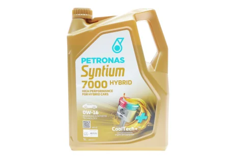 Олива моторна SYNTIUM 7000 HYBRID 0W-16 SP (5L) Petronas 70735M12EU