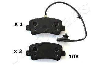 NISSAN гальмівні колодки задн.Interstar,Renault Master III 10- JAPANPARTS PP108AF (фото 1)