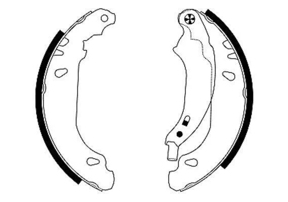 HELLA RENAULT гальмівні щоки CLIO II 1.5 dCi 03-05, CLIO SYMBOL I 1.4 00-, LOGAN I 1.5 dCi 11-, DACIA, DAIHATSU HELLA PAGID 8DB 355 002261 (фото 1)