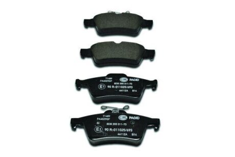 HELLA FORD гальмівні колодки диск. задн. Focus II, Mazda 3, Vectra C, Citroen C5 III 08-, Peugeot, Renault HELLA PAGID 8DB 355 011-731