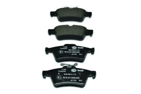 HELLA FORD гальмівні колодки диск. задн. Focus II, Mazda 3, Vectra C, Citroen C5 III 08-, Peugeot, Renault HELLA PAGID 8DB 355 011731