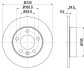 HELLA VW диск гальмівний задній Golf IV,Bora,Skoda Fabia I,II,III,Octavia I,Rapid,Roomster,Seat HELLA PAGID 8DD 355 105-411 (фото 1)
