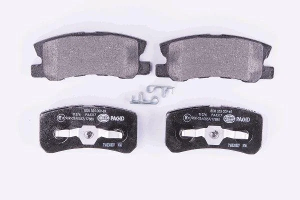 Комплект гальмівних накладок, дискове гальмо HELLA PAGID 8DB 355 009691 (фото 1)