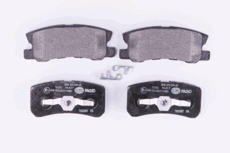 Комплект гальмівних накладок, дискове гальмо HELLA PAGID 8DB 355 009-691 (фото 1)