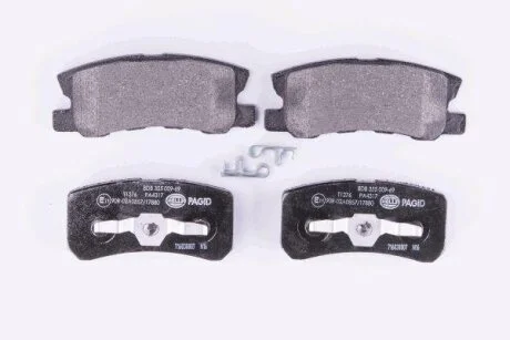 Комплект гальмівних накладок, дискове гальмо HELLA PAGID 8DB 355 009691