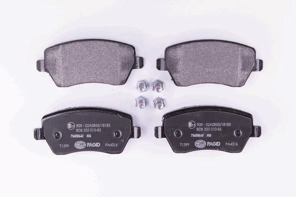 Комплект гальмівних накладок, дискове гальмо HELLA PAGID 8DB 355 010851 (фото 1)