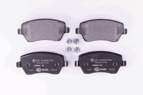 Комплект гальмівних накладок, дискове гальмо HELLA PAGID 8DB 355 010851