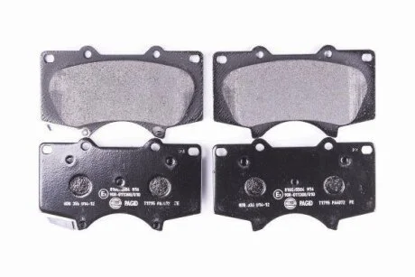 Комплект гальмівних накладок, дискове гальмо HELLA PAGID 8DB 355 014121