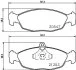 HELLA OPEL гальмівні колодки передні Astra F 91-,Vectra A 88-,Daewoo Lanos,Nexia HELLA PAGID 8DB 355 007531 (фото 2)