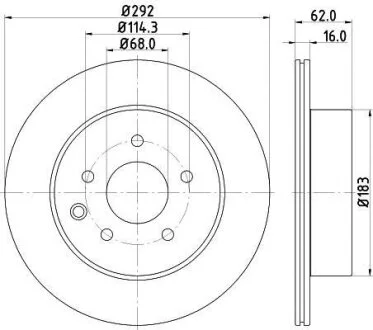 HELLA PRO NISSAN гальмівний диск задн. вентил. X-Trail,Qashqai,Renault Koleos HELLA PAGID 8DD 355 118711