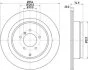 HELLA PRO LAND ROVER диск гальмівний задн. Discovery III, Range Rover III 02- HELLA PAGID 8DD 355 115291 (фото 1)