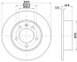 HELLA PRO RENAULT гальмівний диск задн. Master II, Opel Movano 1.9/2.5dCi 98- HELLA PAGID 8DD 355 108-291 (фото 1)