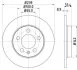HELLA VW гальмівний диск задній Golf V 4motion, SKODA Octavia 2.0 1.8 4x4 00- HELLA PAGID 8DD 355 107461 (фото 1)