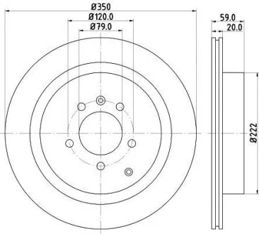 HELLA PRO LAND ROVER гальмівний диск задн. DISCOVERY IV, RANGE ROVER SPORT I HELLA PAGID 8DD 355 118781