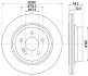 HELLA PRO HIGH CARBON DB гальмівний диск задн. (вентил.) (300*22) W211 02- HELLA PAGID 8DD 355 129791 (фото 1)