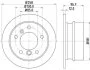 HELLA PRO HIGH CARBON DB диск гальмівний задн. Sprinter VW LT 96- (258*12) HELLA PAGID 8DD 355 128401 (фото 1)