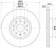 HELLA VW гальмівний диск передній Audi A3 03- VW Golf V, Passat 05- Skoda HELLA PAGID 8DD 355 109521 (фото 1)