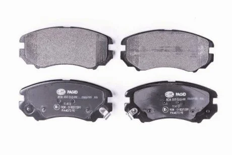 Комплект гальмівних накладок, дискове гальмо HELLA PAGID 8DB 355 010991