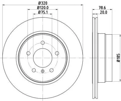Диск гальмівний з покриттям PRO; задн. HELLA PAGID 8DD 355 114001