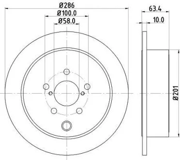 HELLA SUBARU диск гальмівний задн. Forester,Impreza,Outback,Legacy 09- HELLA PAGID 8DD 355 116421
