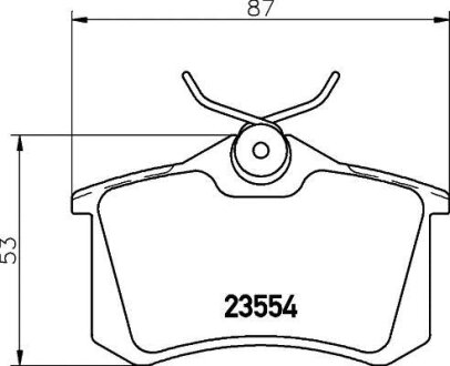HELLA VW колодки гальмівні задн.Golf,Bora,Passat,Skoda Octavia, Audi HELLA PAGID 8DB 355 019-911