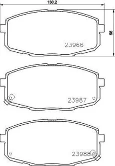 HELLA KIA гальмівні колодки передн.Carens 02-,Ceed,Hyundai i30 07- HELLA PAGID 8DB 355 010611