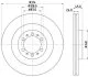 HELLA PRO MITSUBISHI гальмівний диск передн. L200, PAJERO SPORT I HELLA PAGID 8DD 355 118741 (фото 1)