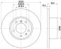 HELLA PRO HIGH CARBON BMW диск гальмівний передн.5-serie E34 88- HELLA PAGID 8DD 355 127021 (фото 1)