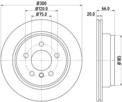 Диск гальмівний з покриттям PRO; задн. HELLA PAGID 8DD 355 118271