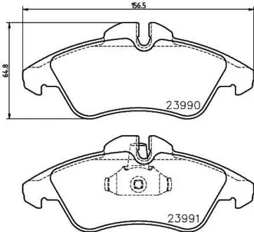 HELLA DB гальмівні колодки передн. Sprinter,Vito,VW LT28-46 95- HELLA PAGID 8DB 355 014481