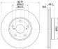 HELLA PRO TOYOTA гальмівний диск передн.Auris 12-, Corolla 13- HELLA PAGID 8DD 355 119661 (фото 1)