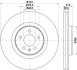 HELLA PRO AUDI диск гальмівний передній 345мм A4/A5/A6/Q5 08- HELLA PAGID 8DD 355 117-181 (фото 1)