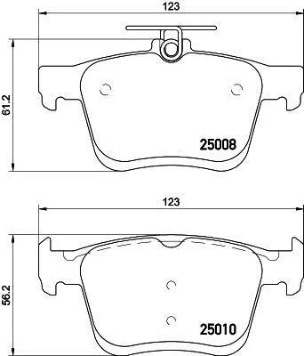 HELLA VW гальмів. колодки задн. Audi A3, Golf VII, Touran 12- HELLA PAGID 8DB 355 020271 (фото 1)