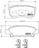 HELLA MITSUBISHI гальмівні колодки задн.Lancer,Outlander 03- HELLA PAGID 8DB 355 010811 (фото 2)