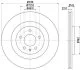HELLA PRO HIGH CARBON VW диск гальмівний задній Audi A8 10- HELLA PAGID 8DD 355 129381 (фото 1)