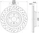 HELLA PRO HIGH CARBON DB диск гальмівний задн.GLE W166 11- HELLA PAGID 8DD 355 122551 (фото 1)