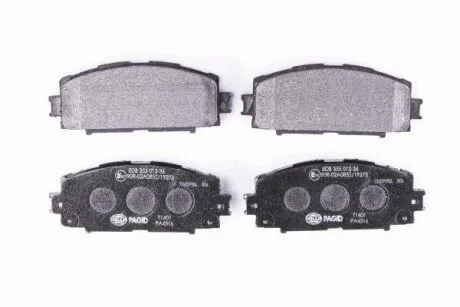 HELLA TOYOTA колодки гальмівні передн.Yaris 05-,Prius 09- HELLA PAGID 8DB 355 012361
