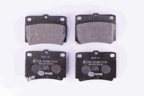Колодки гальмівні дискові комплект задні HELLA PAGID 8DB 355 009501