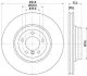 HELLA PRO BMW диск гальмівний передн. 3 E90, X1 E84 04- HELLA PAGID 8DD 355 113531 (фото 1)